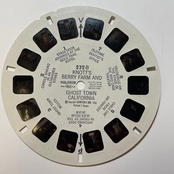 KNOTTS BERRY FARM and GHOST TOWN Packet No. 2 3d View-Master 3 Reel Packet 1956 - Picture 7 of 9